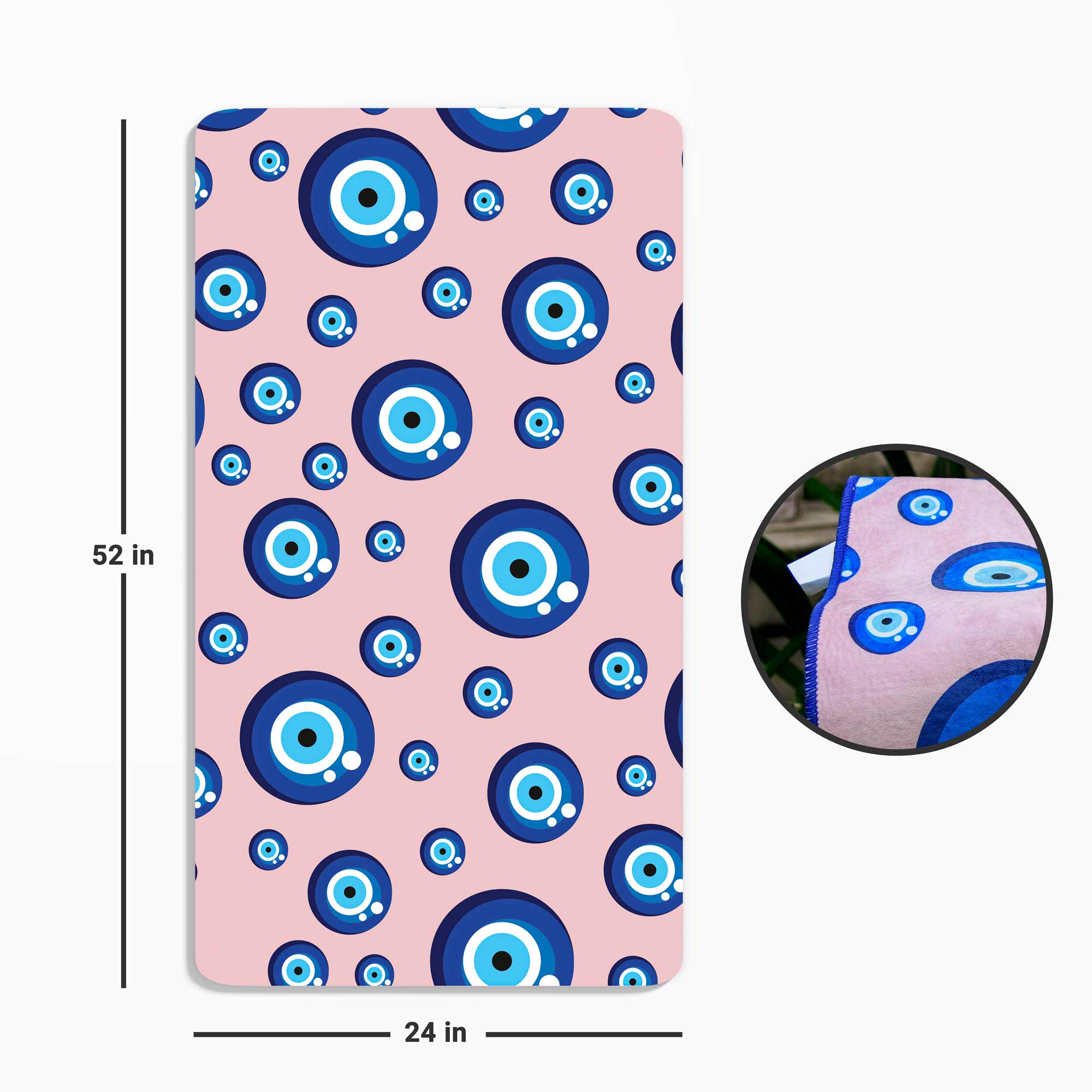 Evil Eye Kids Yoga Mat Peach
