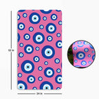 Kids Yoga Mat- Evil Eye Pink