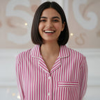 Sunday Stripes| Adult Nightsuits Set |Pure Cotton
