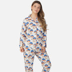 Blue Mushrooms| Adult Nightsuit Set| Pure Cotton