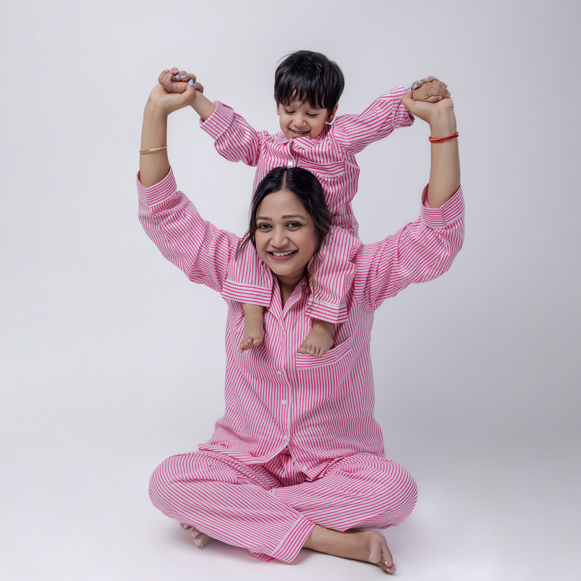 Sunday Stripes| Adult Nightsuits Set |Pure Cotton