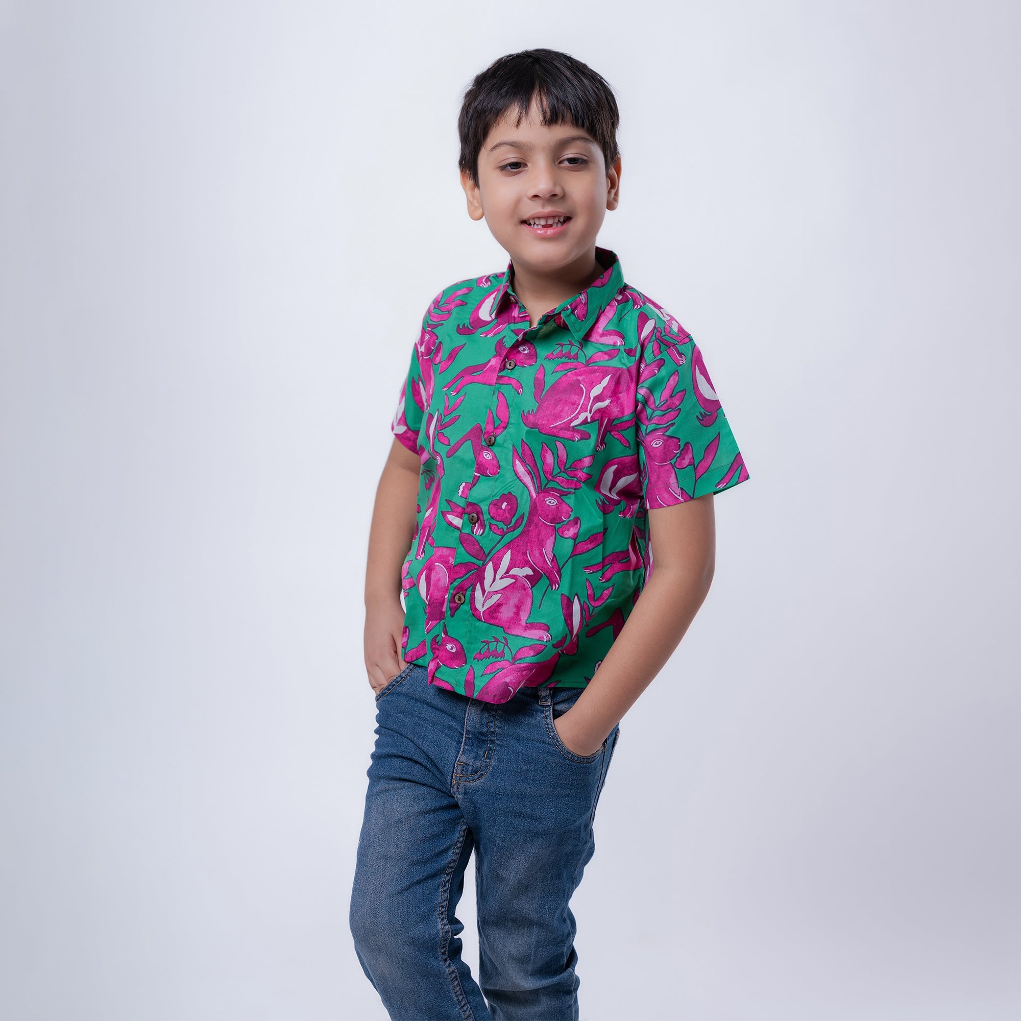 Cotton Boys Shirt Rabbit