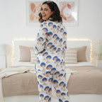 Blue Mushrooms| Adult Nightsuit Set| Pure Cotton