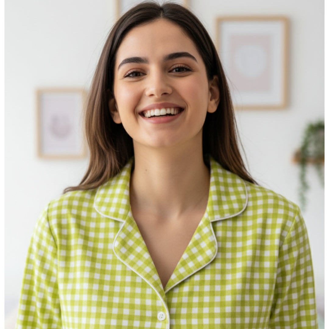 Green Paradise| Adult Nightsuit Set| Pure Cotton