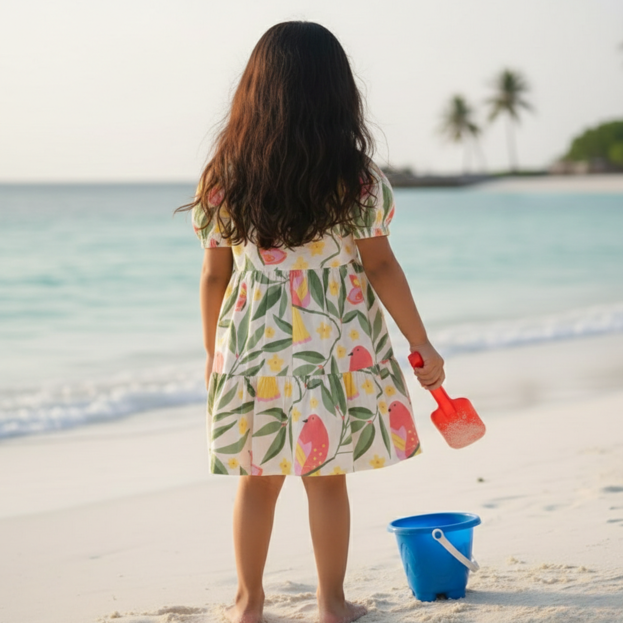 White Bird Dress for Girls| Pure Cotton