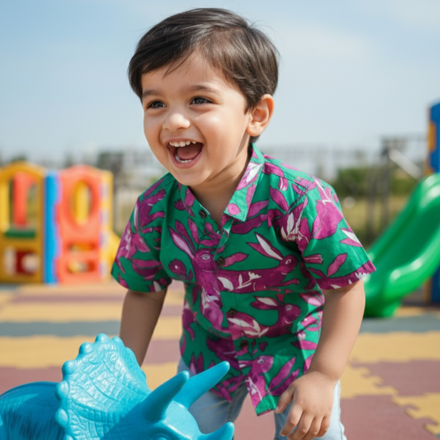 Cotton Boys Shirt Rabbit