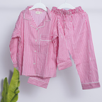 Sunday Stripes| Adult Nightsuits Set |Pure Cotton