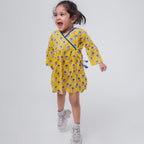 Cotton Girls Frock Yellow Boota