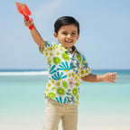 Blue Floral Shirt for Boys | Pure Cotton