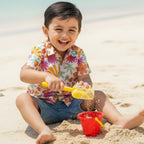 Orange Floral Shirt for Boys | Pure Cotton