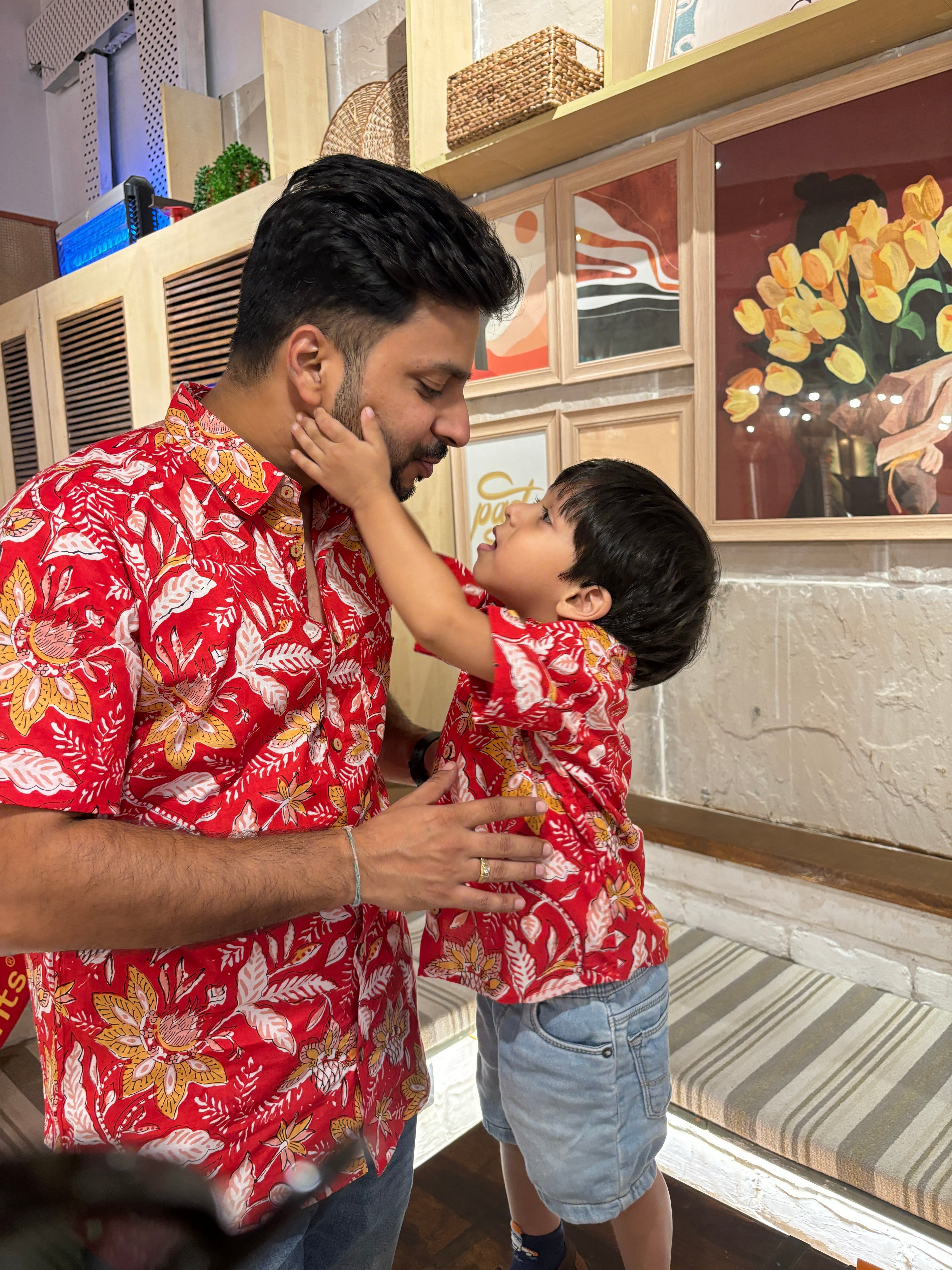 Designer Shirt for Boys| Floral Firework| Pure Cotton