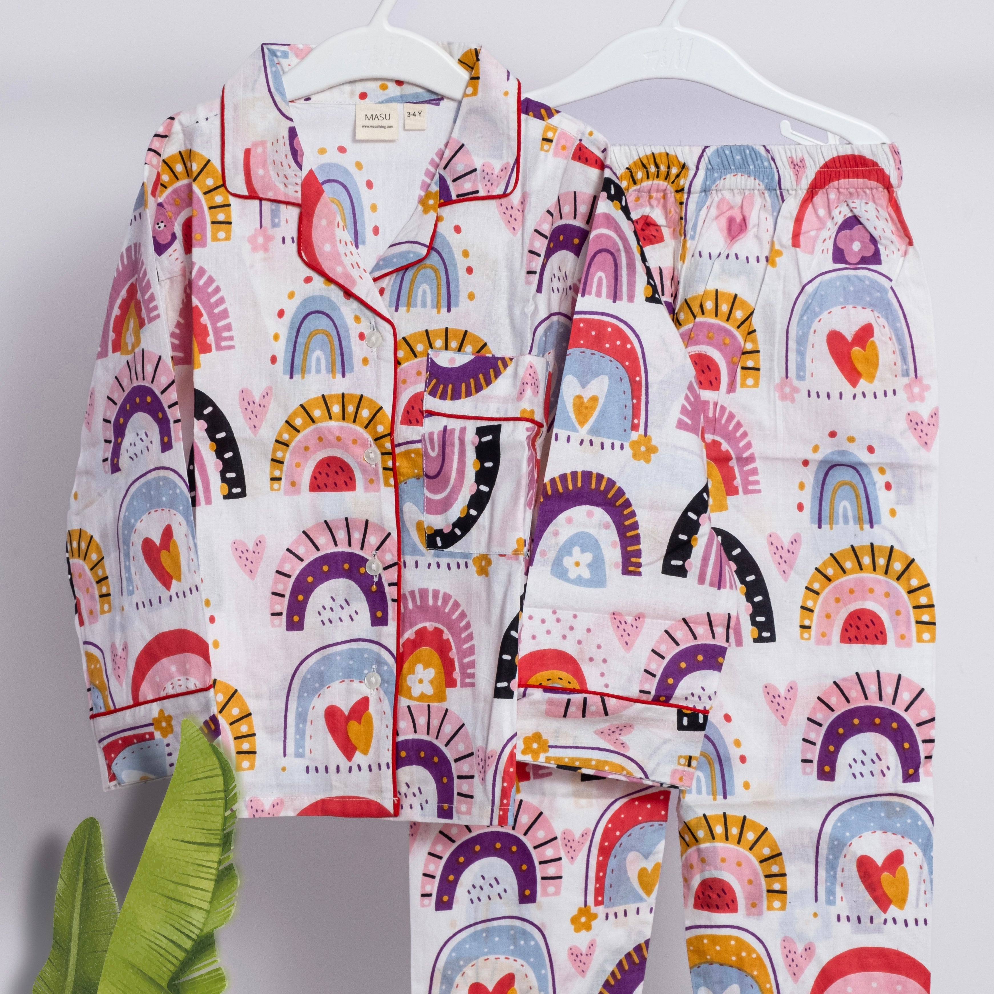 Over The Rainbow| Adult Nightsuit Set| Pure Cotton