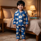 Baa Baa Blue Sheep | Kids Night suit Set |Pure Cotton