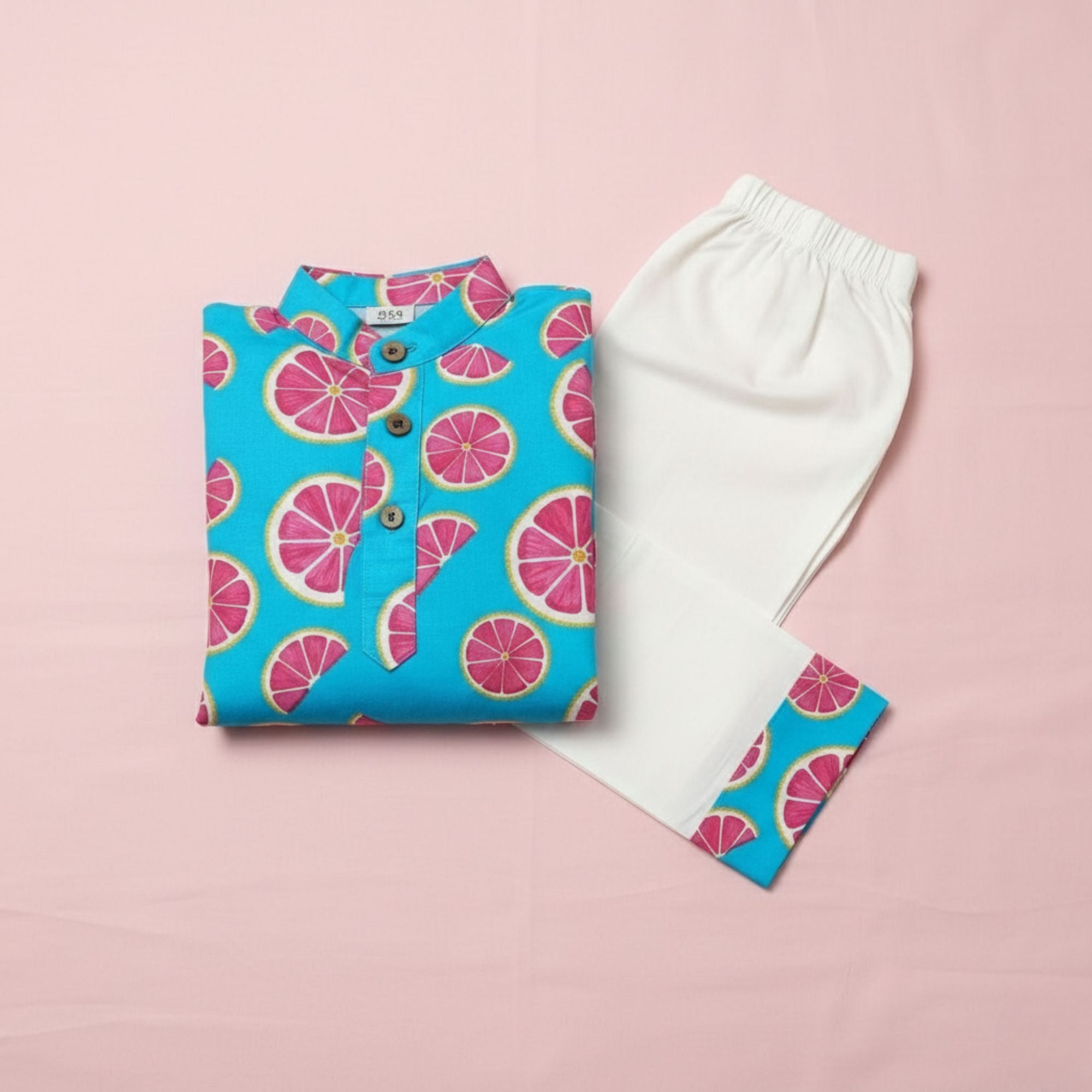 Blue Nimboo Boy Kurta Pyjama Set | Pure Cotton