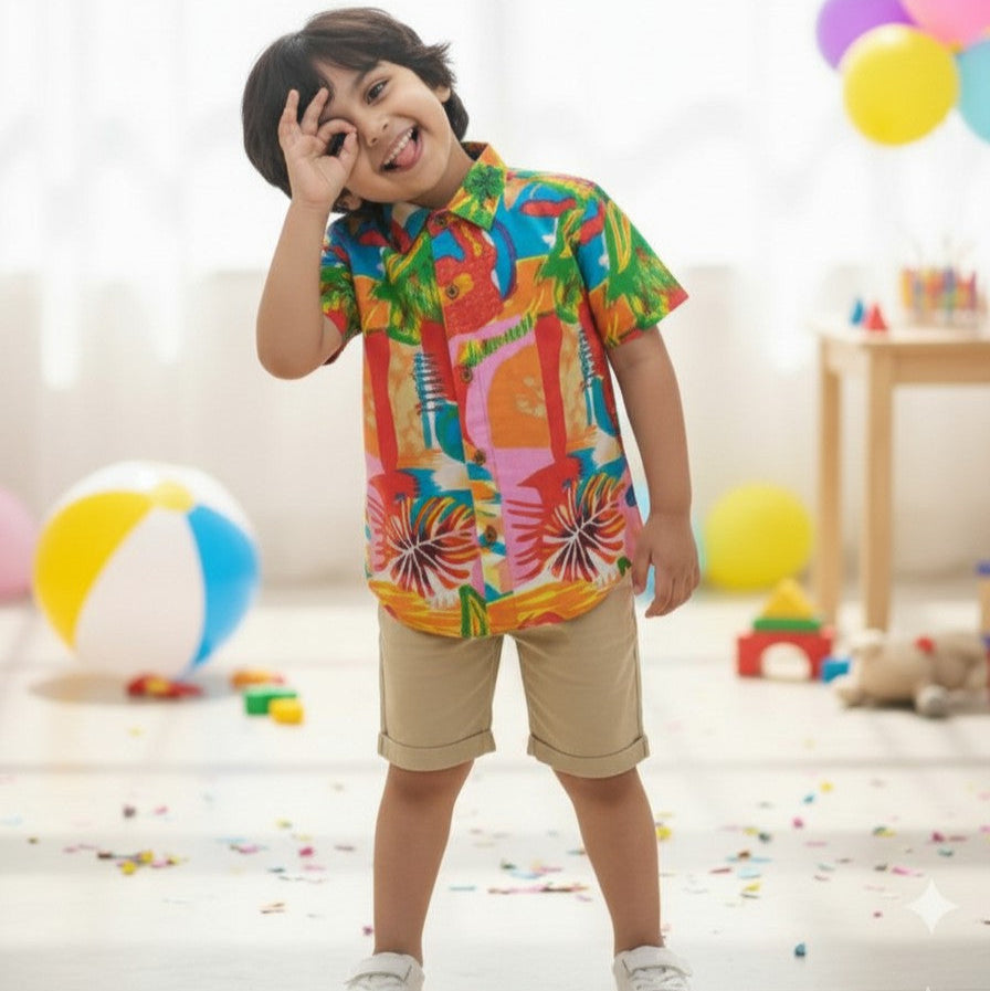 Cotton Boys Shirt Birthday Party