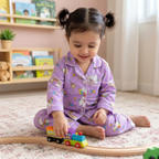 Magical Unicorn Dreams | Purple | Kids Night suit Set |Pure Cotton
