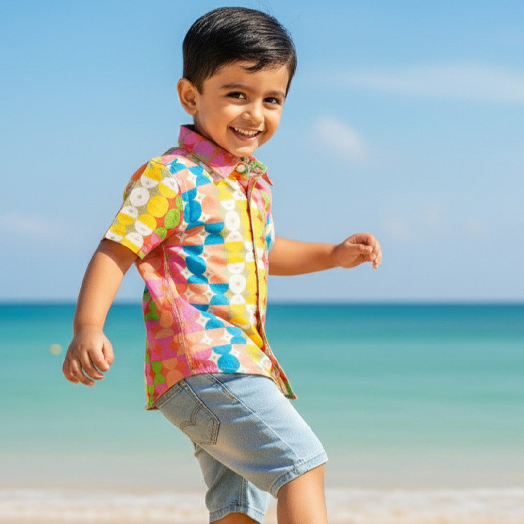 Small Dot Shirt for Boy | Pure Cotton