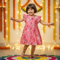 Pink Pichwai Girls Dress | Pure Cotton