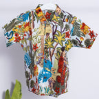 Adorable Cotton Jungle Safari Twinning Shirts for Father & Son: Match in Style!