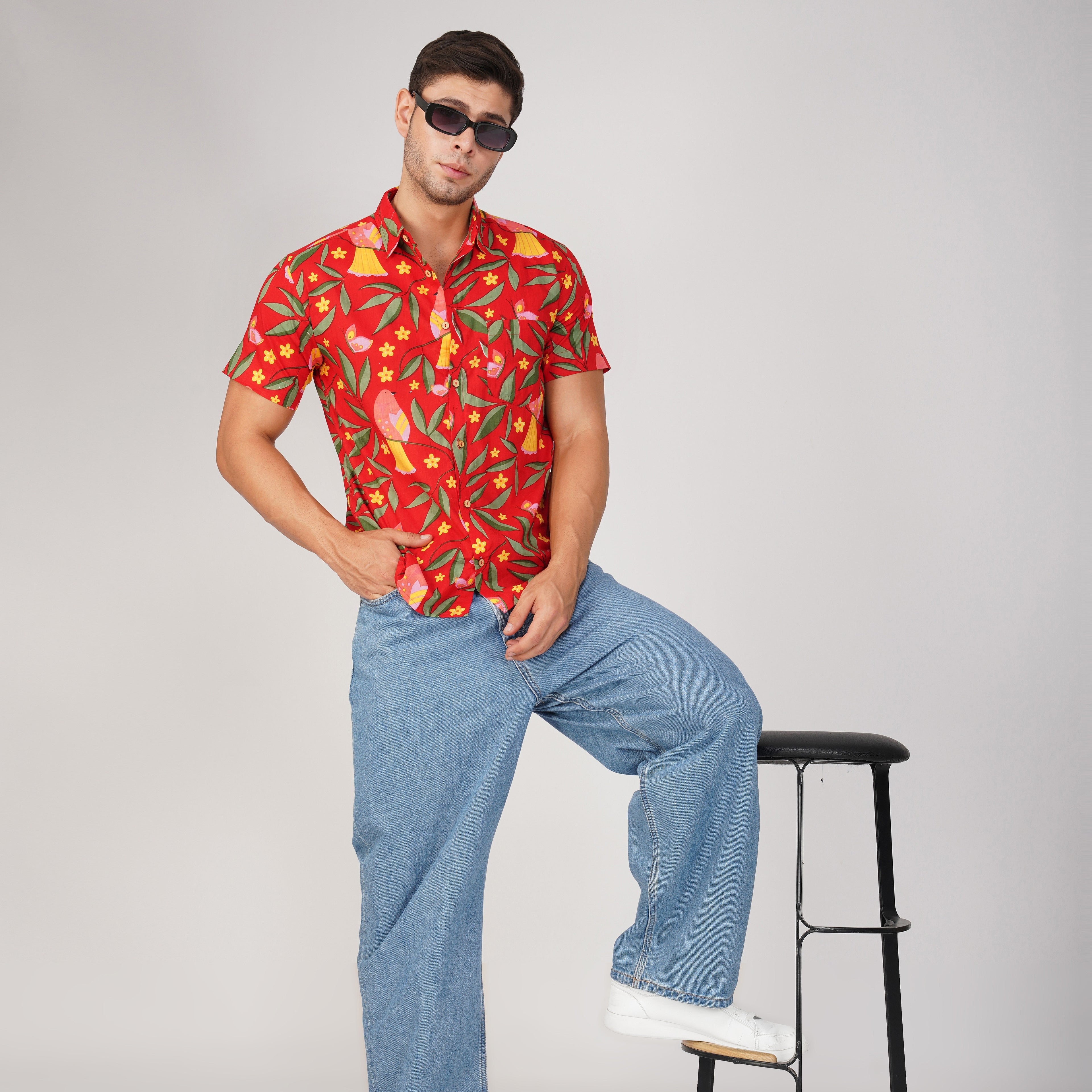 Red Bird| Family Twinning (Baby Girl): Match in Style! | Pure Cotton