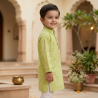 Sage Green Lucknow Chikankari Kurta Pajama Set | Pure Chanderi