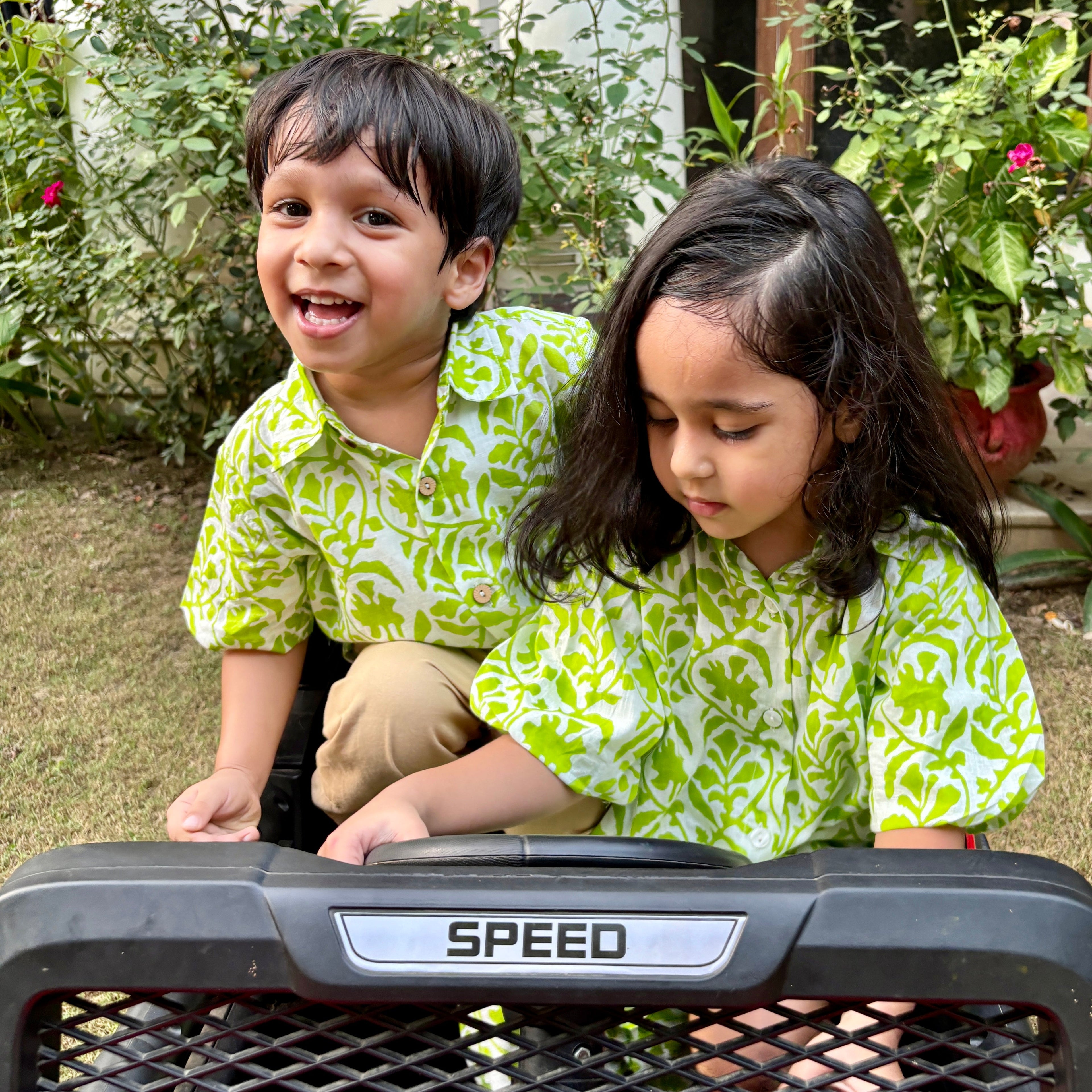 Tropical Shirt for Boys| Green Forest| Pure Cotton