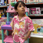 Hawaiian Shirt for Boys| Pink Jungle| Pure Cotton