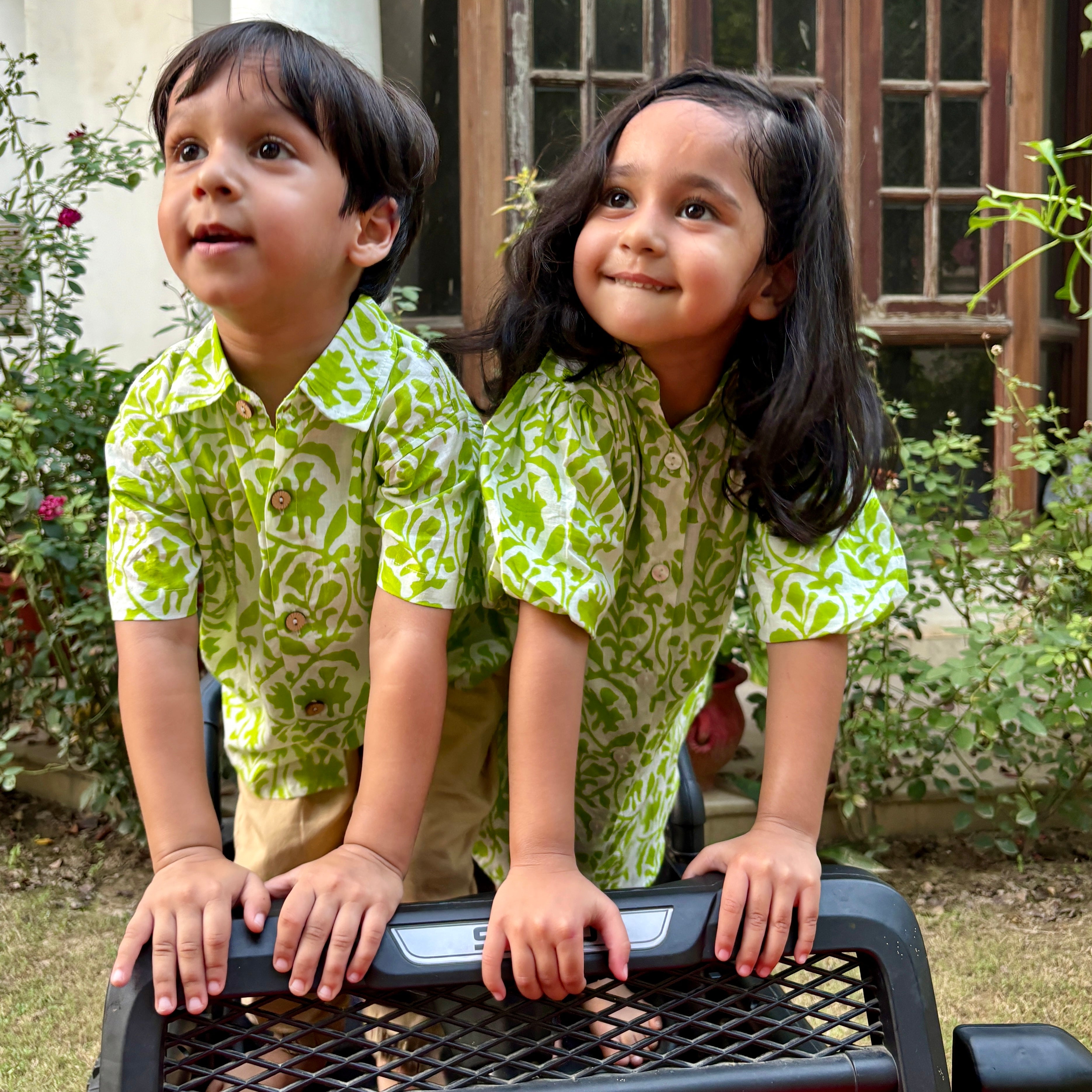 Tropical Shirt for Boys| Green Forest| Pure Cotton