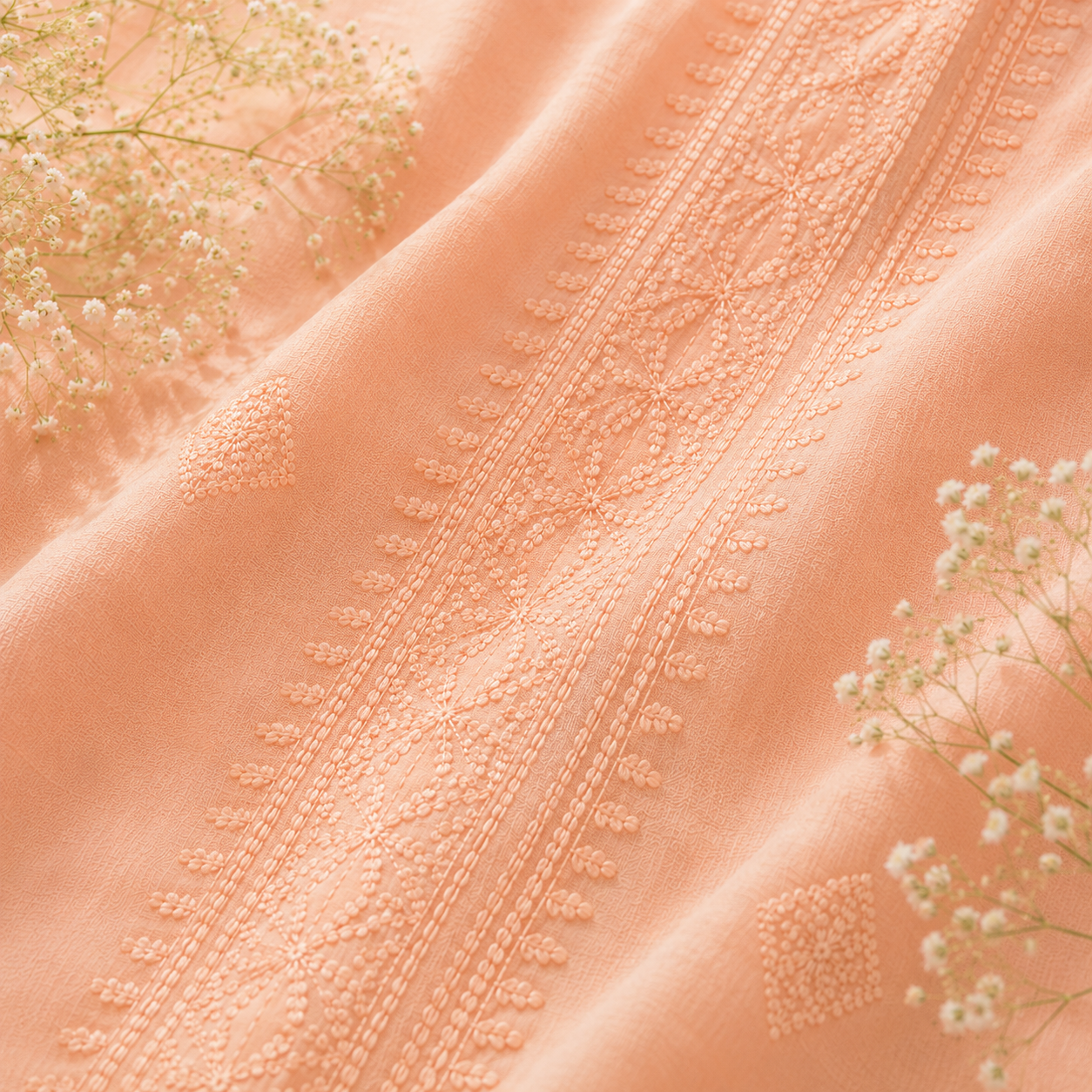 Dusty Rose Lucknow Chikankari Kurta Pajama Set | Pure Chanderi
