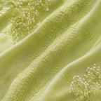 Sage Green Lucknow Chikankari Kurta Pajama Set | Pure Chanderi