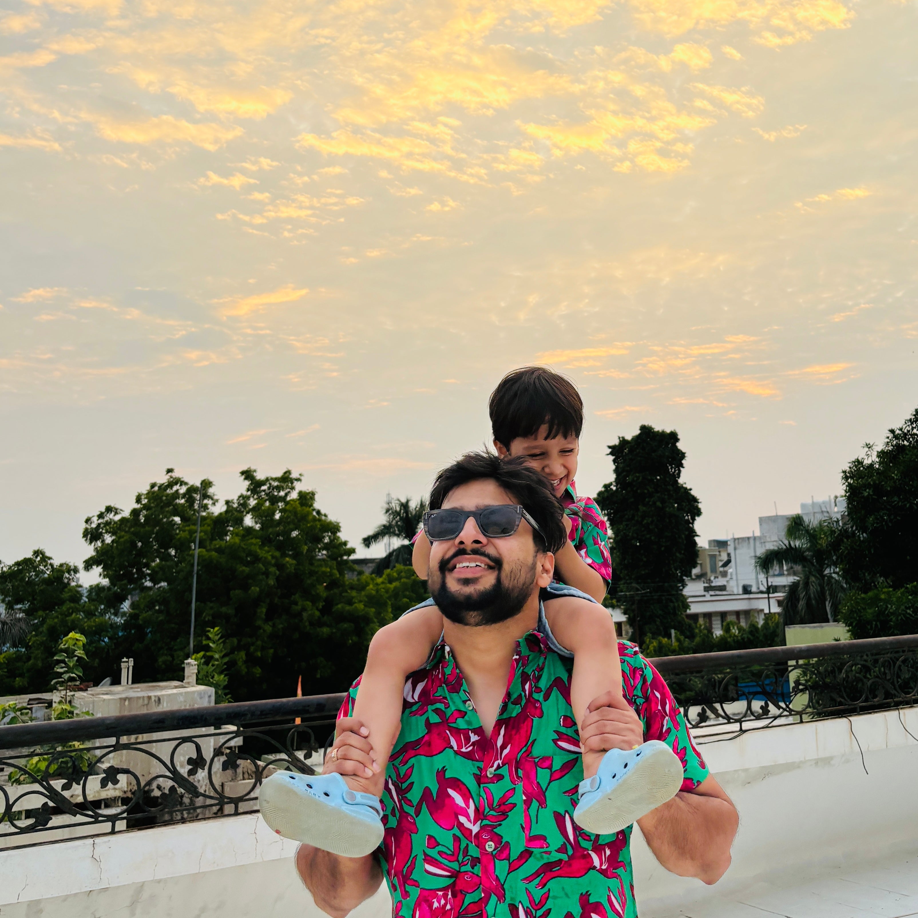 Adorable Cotton Rabbit Shirts for Father & Kids: Match in Style!