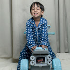 Blue Checkerboard Twinning Nightsuit Set| Pure Cotton