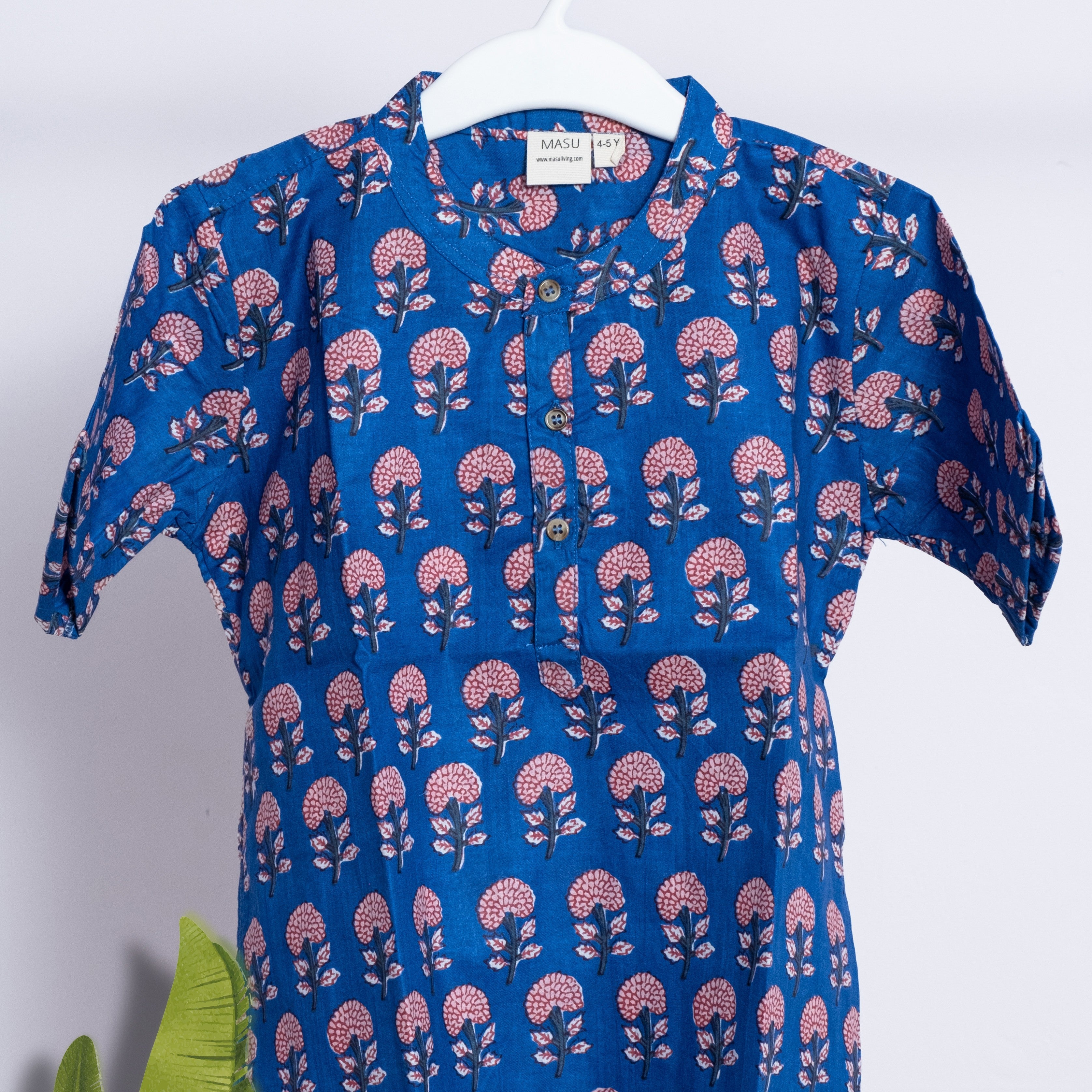 Cotton Blue Boota Sibling Twinning Outfits