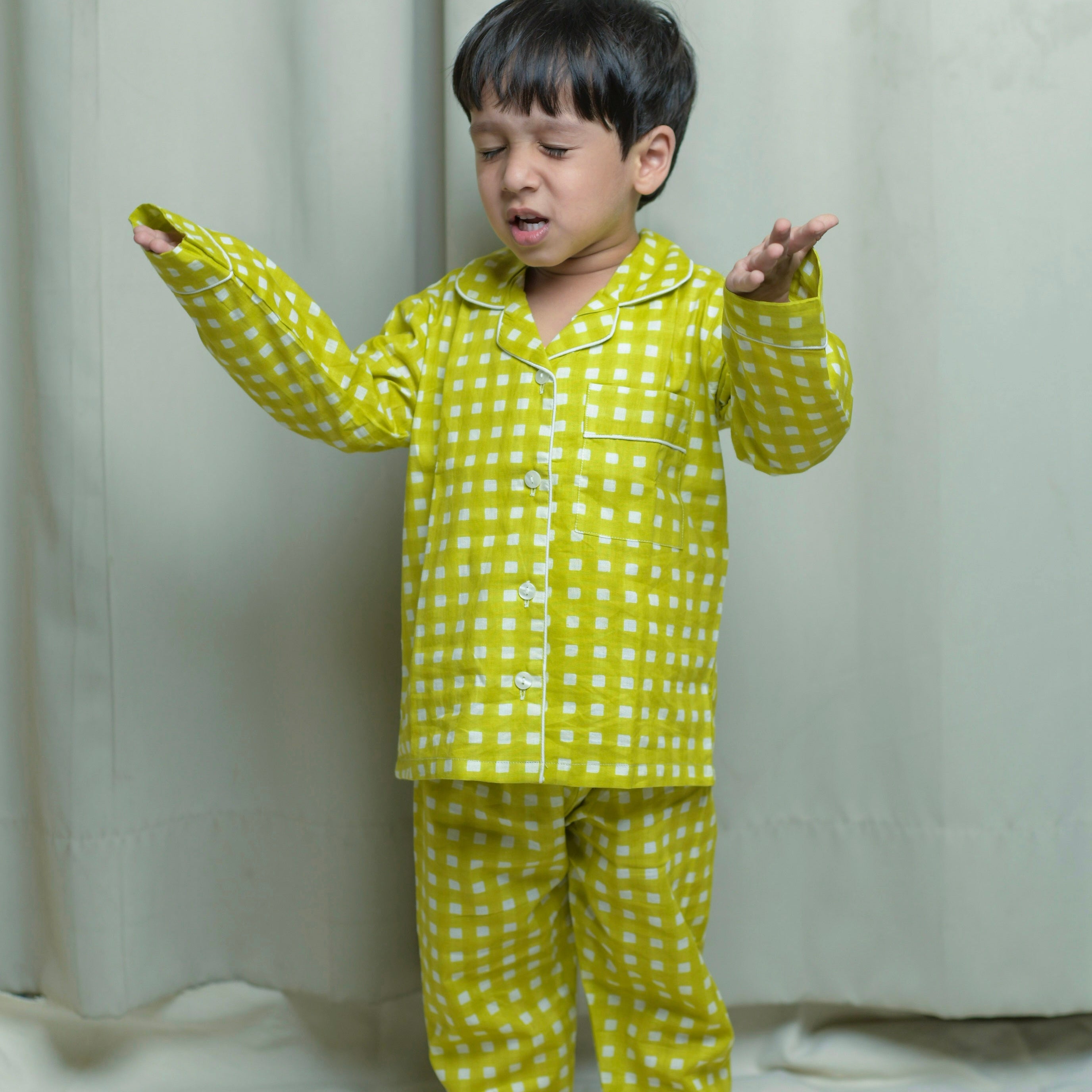 Green Paradise| Kids Nightsuit Set |Pure Cotton