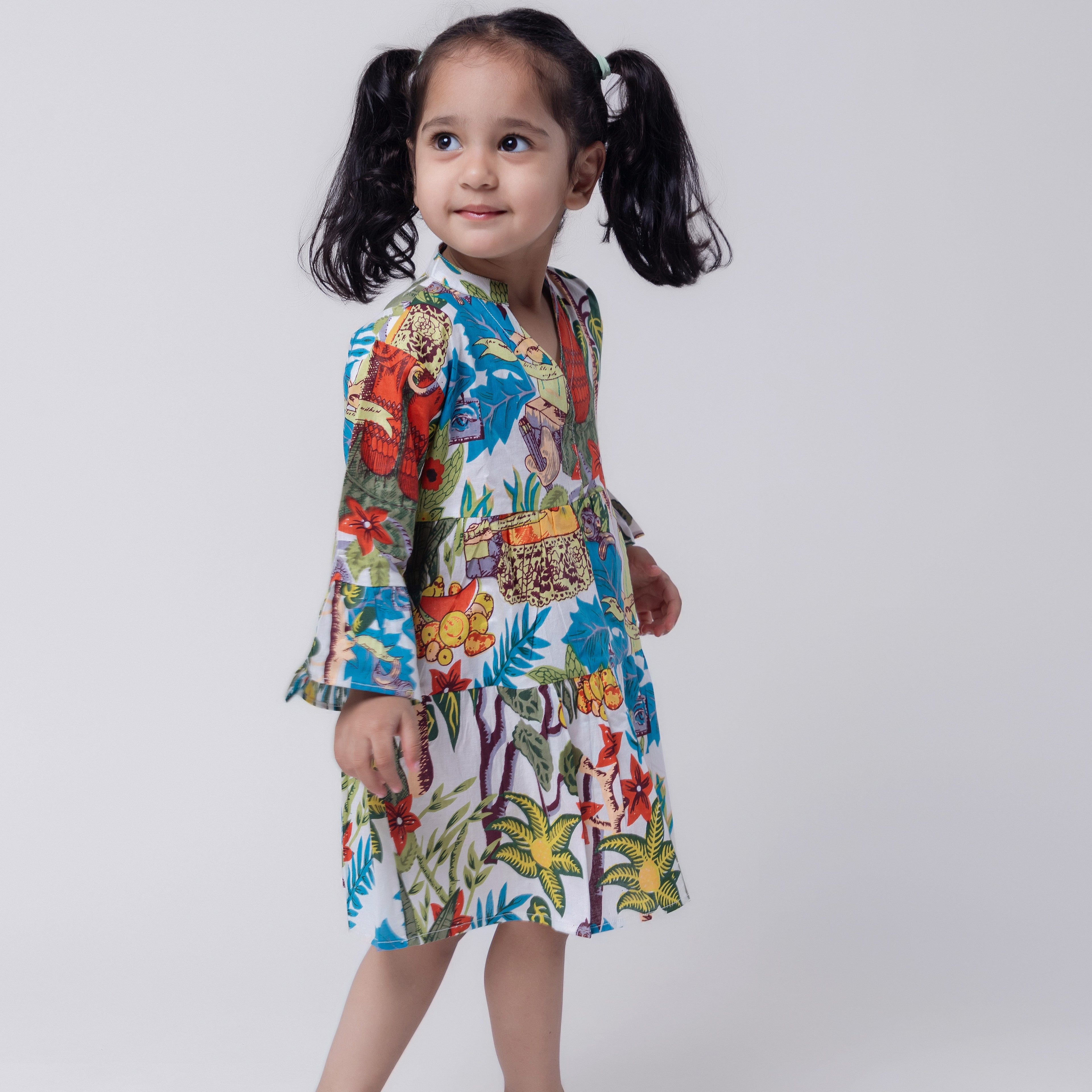 Cotton jungle safari sibbling twinning outfits