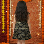 Black Bandhani Dress for Girl| Pure Cotton