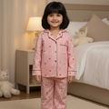Pink Hearts | Kids Night suit Set |Pure Cotton