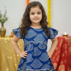 Blue Bandhani Sibling Twinning Outfits| Pure Cotton