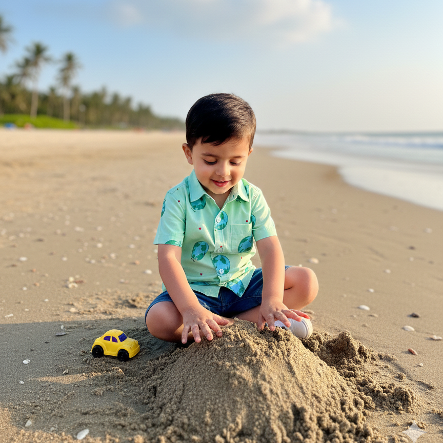 Dharti Shirt for Boys | Pure Cotton Poplin