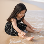 Cotton Dress For Girls | Party Waves Black