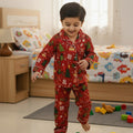 Red Christmas | Kids Night suit Set |Pure Cotton
