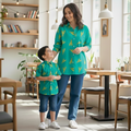 Bhindi Shirt Twinning Outfits for Mother and Son | Pure cotton poplin