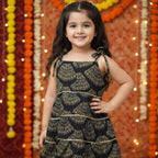 Black Bandhani Dress for Girl| Pure Cotton