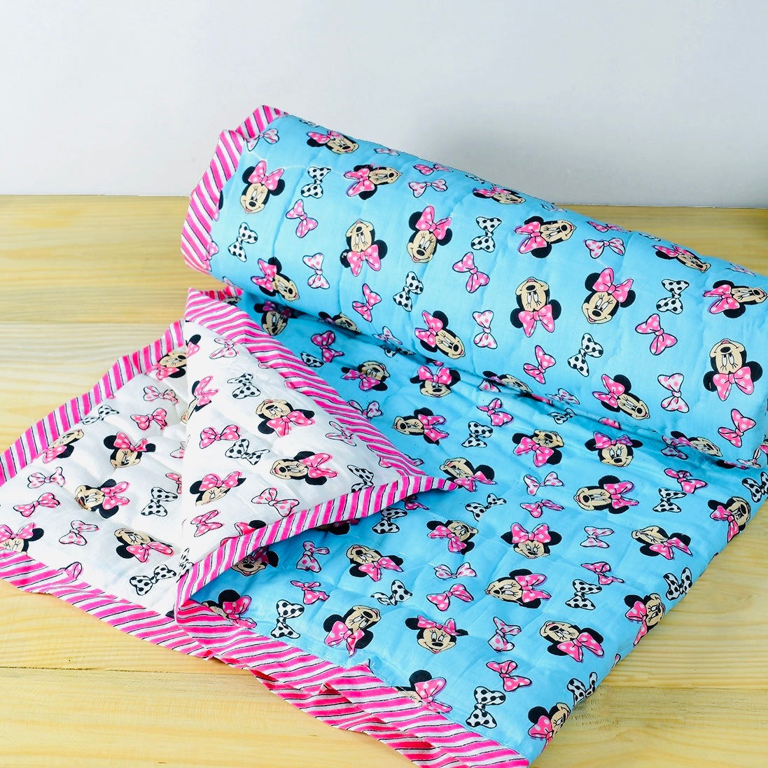 Reversible Character Quilt- Disney- Blue & White