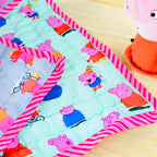 Reversible Character Quilt- Peppa Piggy- Grey & Green