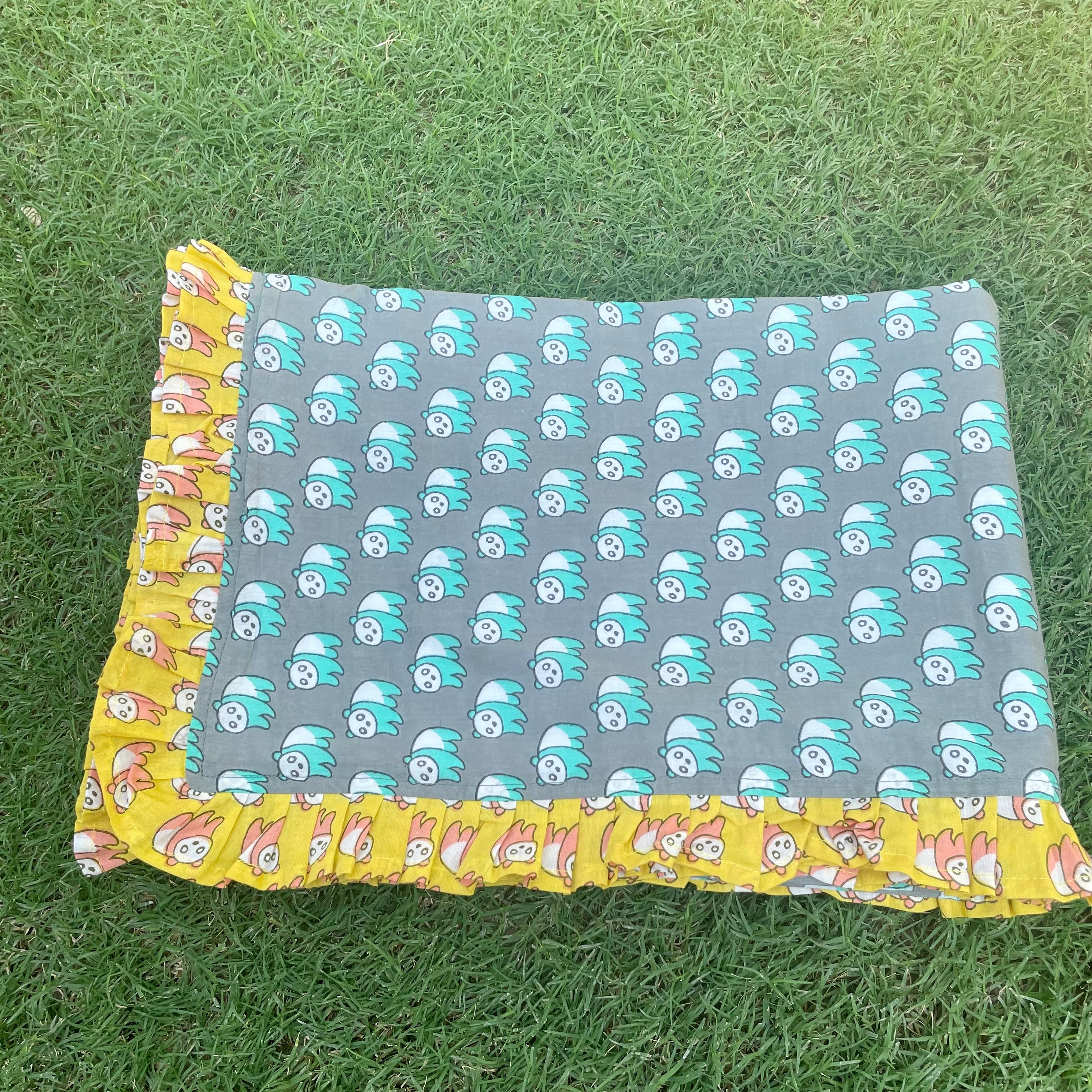 Breezy Cotton Dohar- Grey Pandas