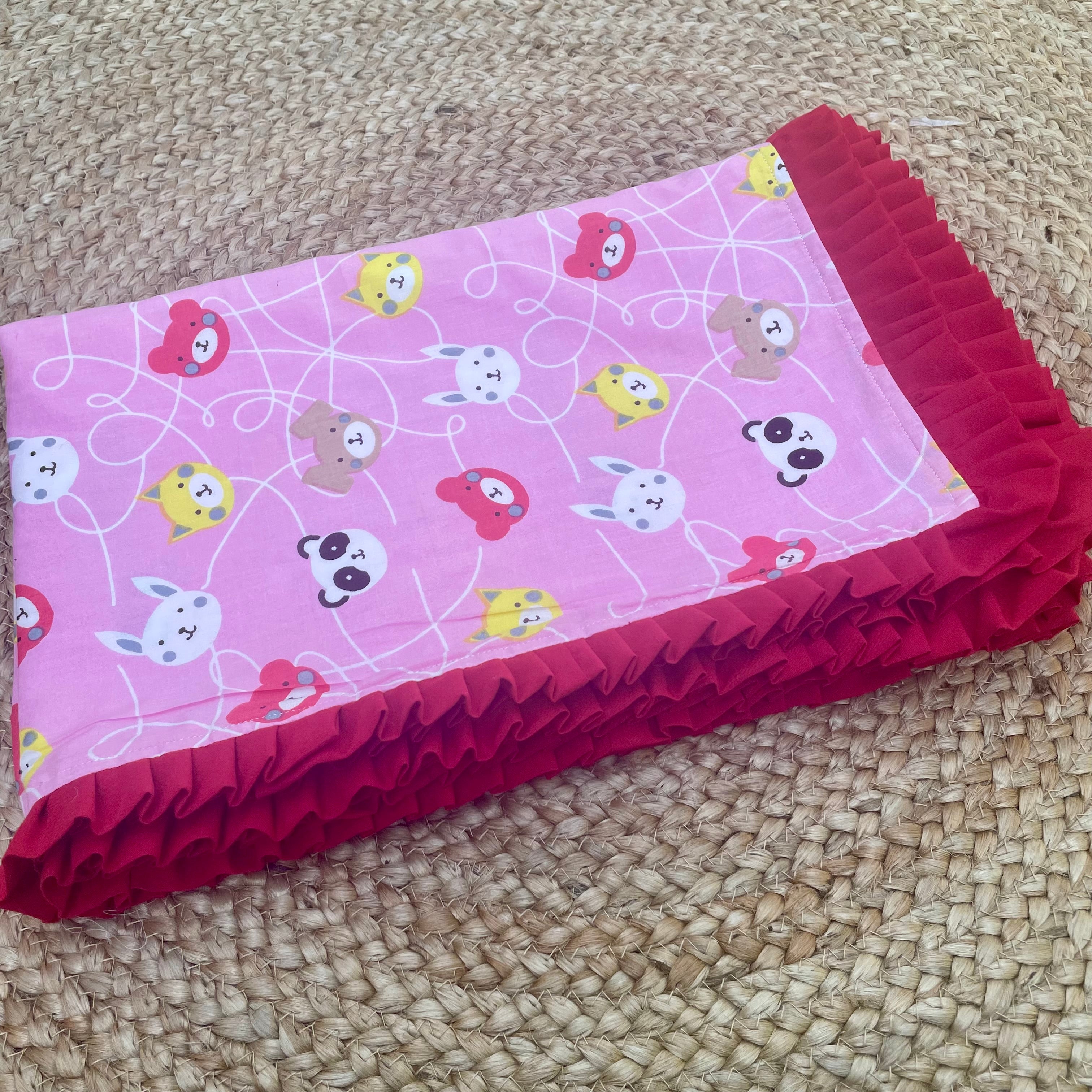 Breezy Cotton Dohar- Cool Pink Cats