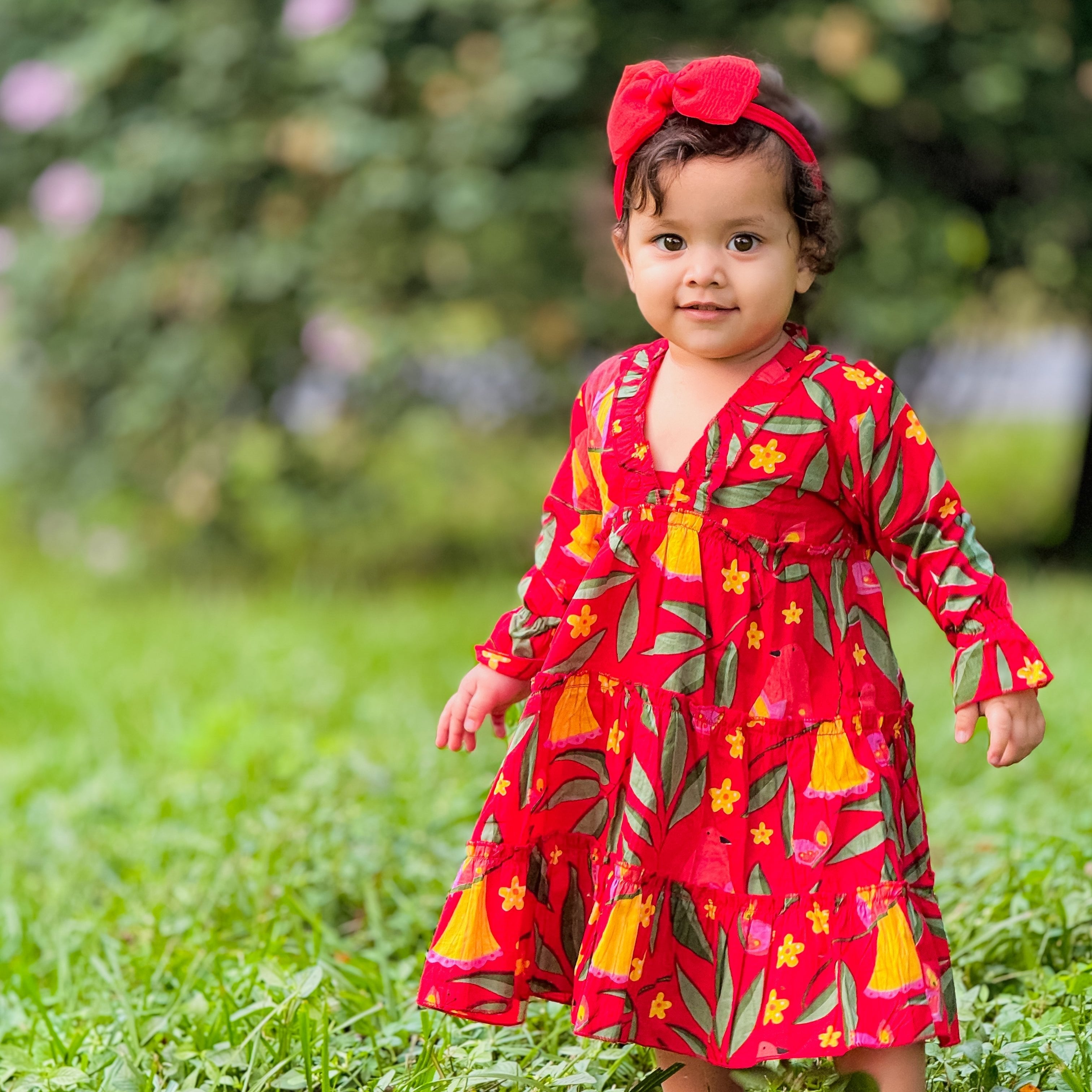 Red Bird Sibling Twinning Outfits | Pure Cotton