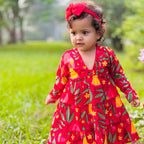 Amalfi dress for girls| Red Bird| Pure Cotton