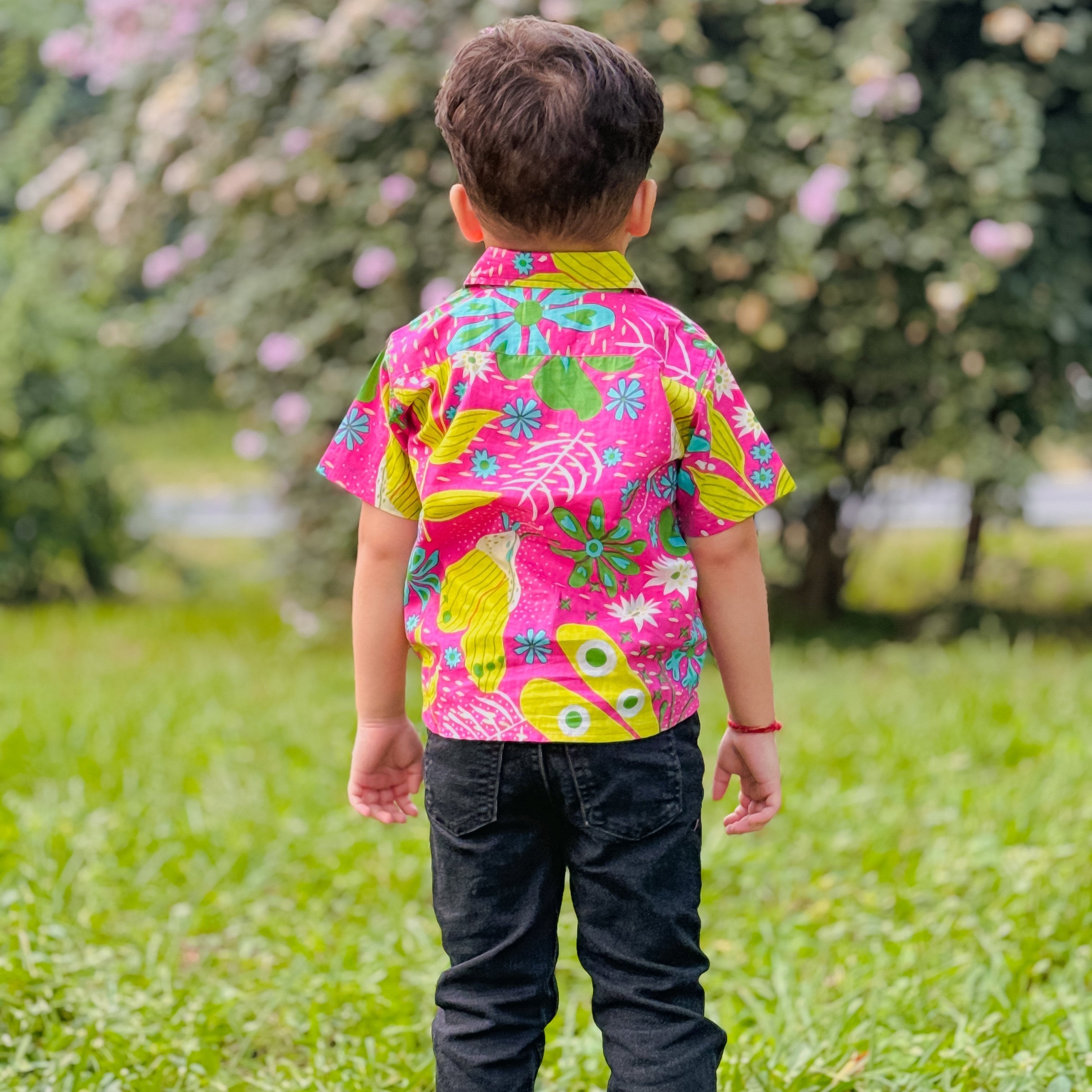 Vacation Mood Shirt for Boys | Neon Garden | Pure Cotton